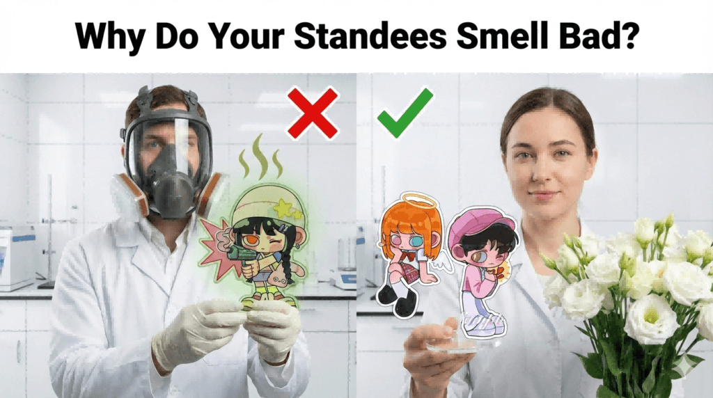 Why Do Some Acrylic Standees Smell Like a Chemical Accident? (And How We Fix It)