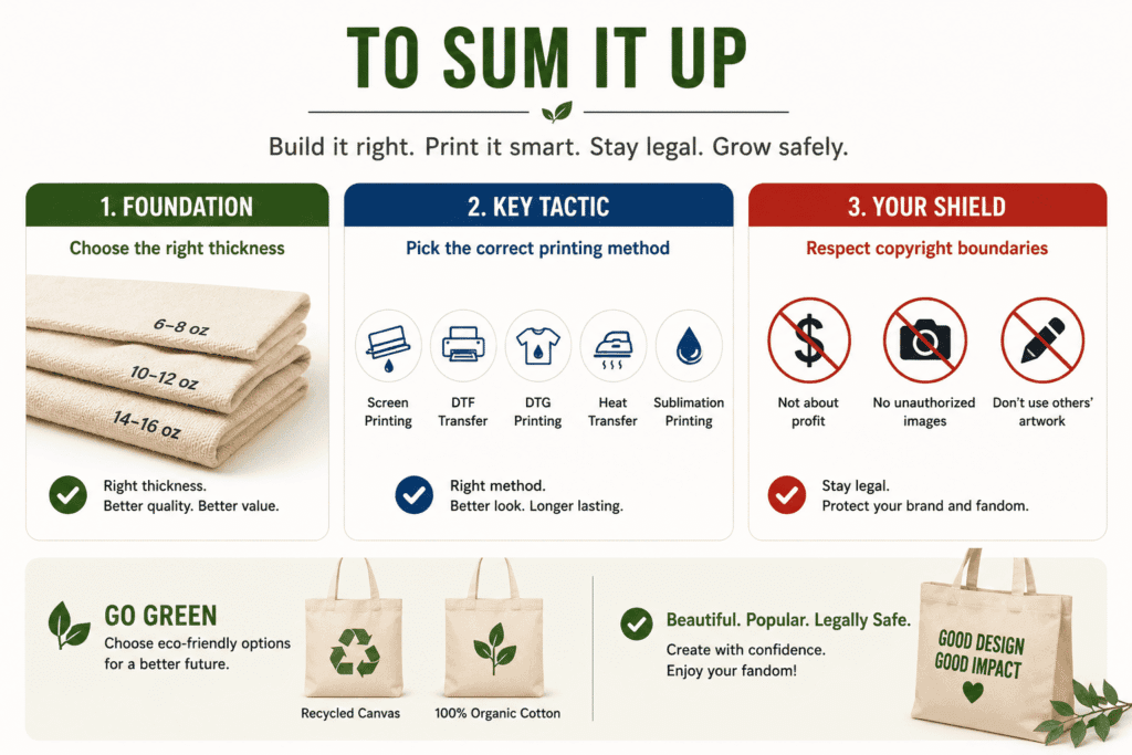 Custom Canvas Bags: How to Choose Fabrics, Printing Methods, and Avoid Legal Pitfalls