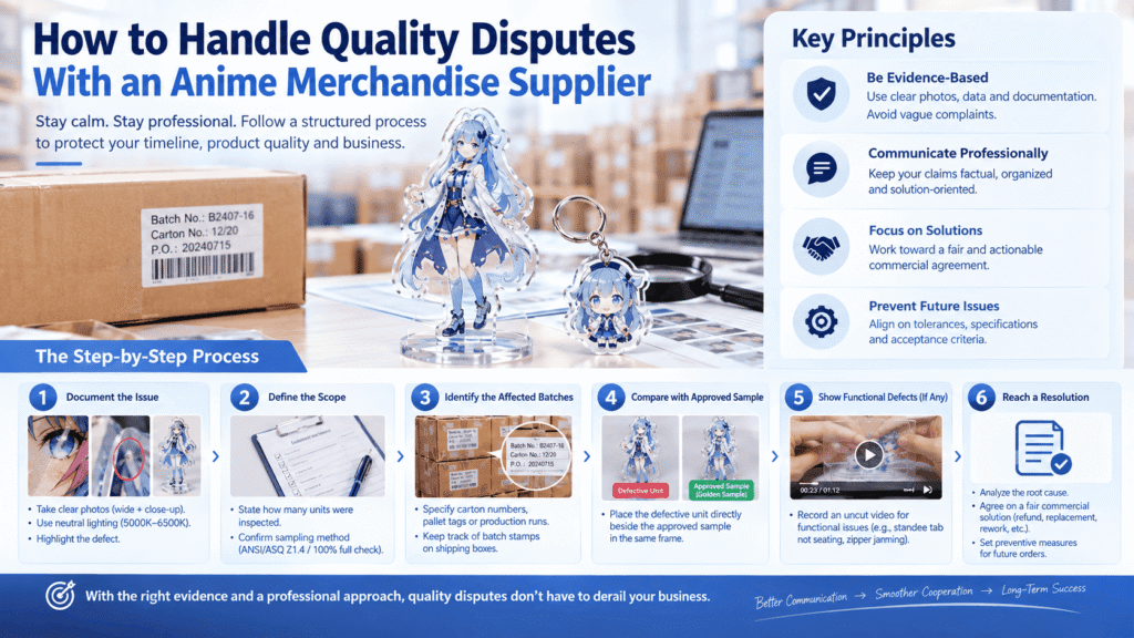 How to Handle Quality Disputes With an Anime Merchandise Supplier