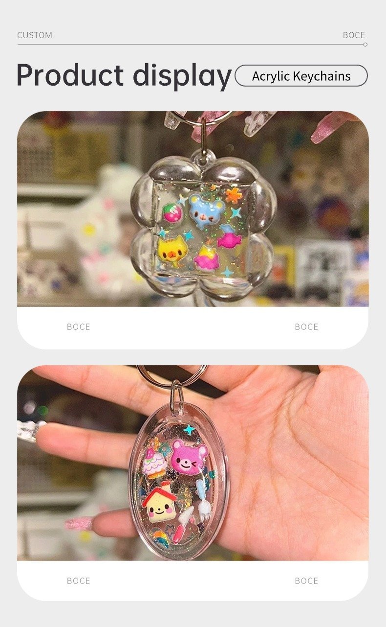 Custom glue Acrylic Keychains